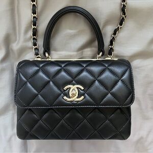 CHANEL Mini Black Trendy CC Top Handle Bag